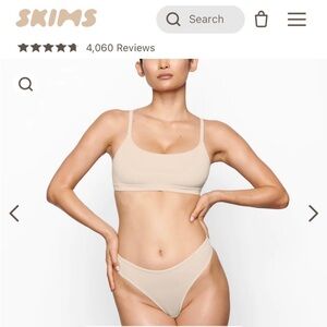 SKIMS NWT Nude Clay Scoop Bralette in Large